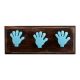 Turquoise Resin Fingers Wooden Hooks